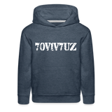 SURVIVOR in Stenciled Characters - Children's Hoodie - heather denim