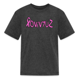 SURVIVOR in Pink Ribbon & Writing - Child's T-Shirt - heather black