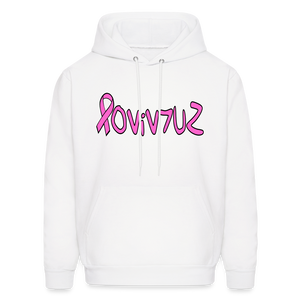 SURVIVOR in Pink Ribbon & Writing - Adult Hoodie - white