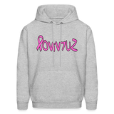 SURVIVOR in Pink Ribbon & Writing - Adult Hoodie - heather gray