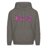 SURVIVOR in Pink Ribbon & Writing - Adult Hoodie - asphalt gray