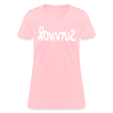 SURVIVOR in Ribbon & Writing - Women's Shirt - pink