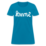 SURVIVOR in Ribbon & Writing - Women's Shirt - turquoise