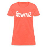 SURVIVOR in Ribbon & Writing - Women's Shirt - heather coral