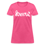 SURVIVOR in Ribbon & Writing - Women's Shirt - heather pink