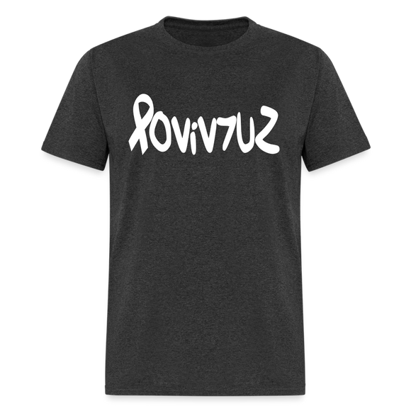 SURVIVOR in Ribbon & Writing - Classic T-Shirt - heather black