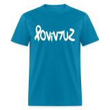 SURVIVOR in Ribbon & Writing - Classic T-Shirt - turquoise