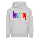 PROUD in Rainbow Abstract Lines - Adult Hoodie - ash 