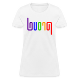 PROUD in Rainbow Abstract Lines - Women's Shirt - white