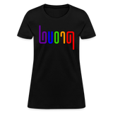 PROUD in Rainbow Abstract Lines - Women's Shirt - black