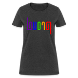 PROUD in Rainbow Abstract Lines - Women's Shirt - heather black