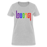 PROUD in Rainbow Abstract Lines - Women's Shirt - heather gray