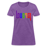 PROUD in Rainbow Abstract Lines - Women's Shirt - purple heather