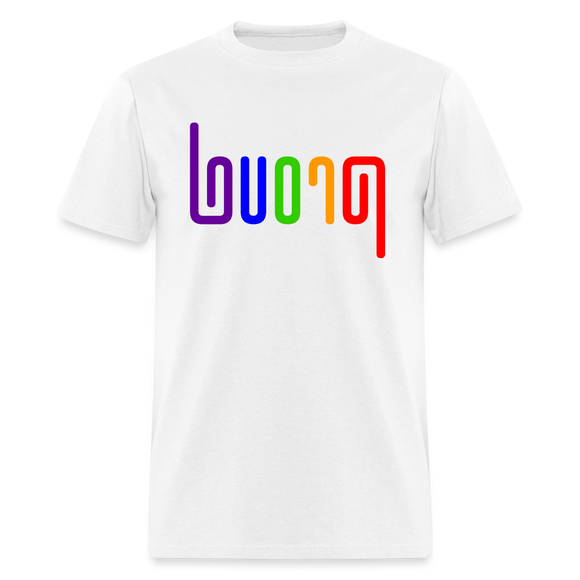 PROUD in Rainbow Abstract Lines - Classic T-Shirt - white