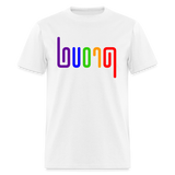 PROUD in Rainbow Abstract Lines - Classic T-Shirt - white