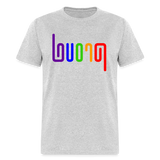 PROUD in Rainbow Abstract Lines - Classic T-Shirt - heather gray