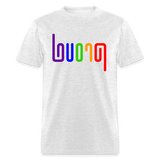 PROUD in Rainbow Abstract Lines - Classic T-Shirt - light heather gray