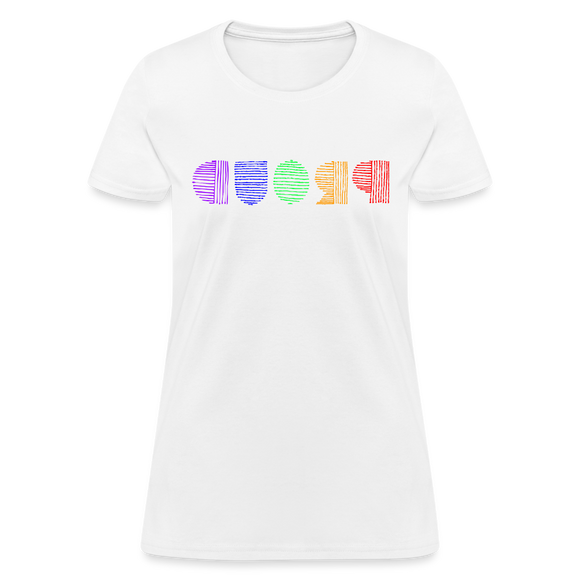 PROUD in Rainbow Scratched Lines - Women's Shirt - white