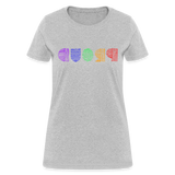 PROUD in Rainbow Scratched Lines - Women's Shirt - heather gray