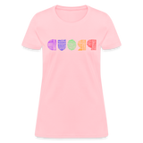 PROUD in Rainbow Scratched Lines - Women's Shirt - pink