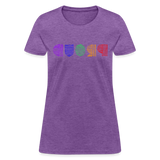 PROUD in Rainbow Scratched Lines - Women's Shirt - purple heather