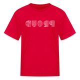 PROUD in Scratched Lines - Child's T-Shirt - red