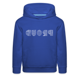 PROUD in Scratched Lines - Children's Hoodie - royal blue