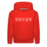 PROUD in Scratched Lines - Children's Hoodie - red