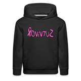 SURVIVOR in Pink Ribbon & Writing - Children's Hoodie - black