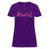 SURVIVOR in Pink Ribbon & Writing - Women's Shirt - purple