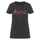 SURVIVOR in Pink Ribbon & Writing - Women's Shirt - heather black