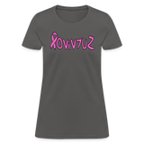 SURVIVOR in Pink Ribbon & Writing - Women's Shirt - charcoal