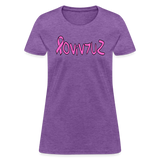 SURVIVOR in Pink Ribbon & Writing - Women's Shirt - purple heather