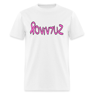 SURVIVOR in Pink Ribbon & Writing - Classic T-Shirt - white