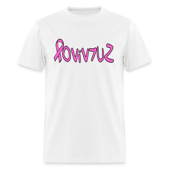 SURVIVOR in Pink Ribbon & Writing - Classic T-Shirt - white