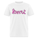 SURVIVOR in Pink Ribbon & Writing - Classic T-Shirt - white