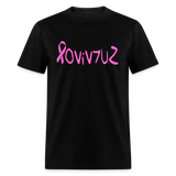 SURVIVOR in Pink Ribbon & Writing - Classic T-Shirt - black