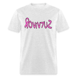 SURVIVOR in Pink Ribbon & Writing - Classic T-Shirt - light heather gray