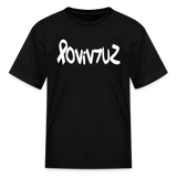 SURVIVOR in Ribbon & Writing - Child's T-Shirt - black