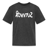 SURVIVOR in Ribbon & Writing - Child's T-Shirt - heather black