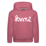 SURVIVOR in Ribbon & Writing - Children's Hoodie - mauve