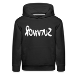 SURVIVOR in Ribbon & Writing - Children's Hoodie - black