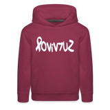 SURVIVOR in Ribbon & Writing - Children's Hoodie - burgundy