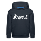 SURVIVOR in Ribbon & Writing - Children's Hoodie - navy