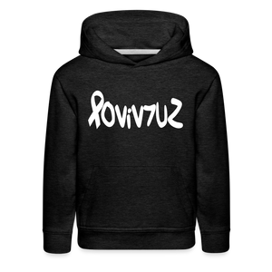 SURVIVOR in Ribbon & Writing - Children's Hoodie - charcoal grey