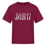 STRONG in Trees - Child's T-Shirt - burgundy