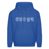 PROUD in Scratched Lines - Adult Hoodie - royal blue