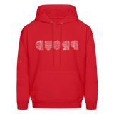 PROUD in Scratched Lines - Adult Hoodie - red