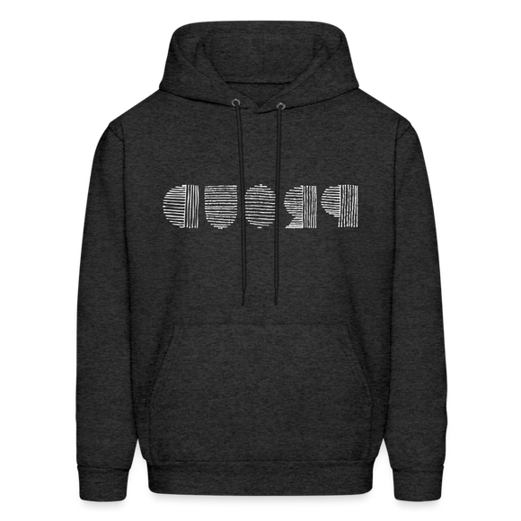 PROUD in Scratched Lines - Adult Hoodie - charcoal grey