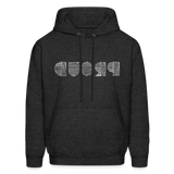 PROUD in Scratched Lines - Adult Hoodie - charcoal grey